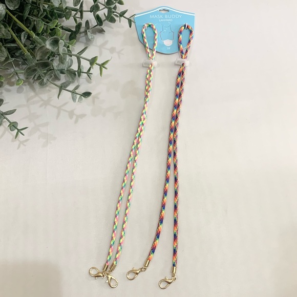 Mask Lanyard Ear Mask Holder adjustable rainbow - Picture 2 of 8